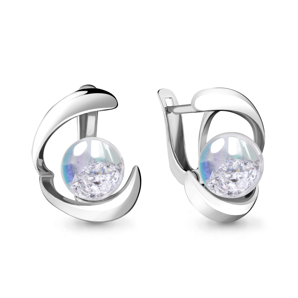 

Серьги из серебра с фианитом Aquamarine Aquamarine 45390П_925_р, 45390П_925_р