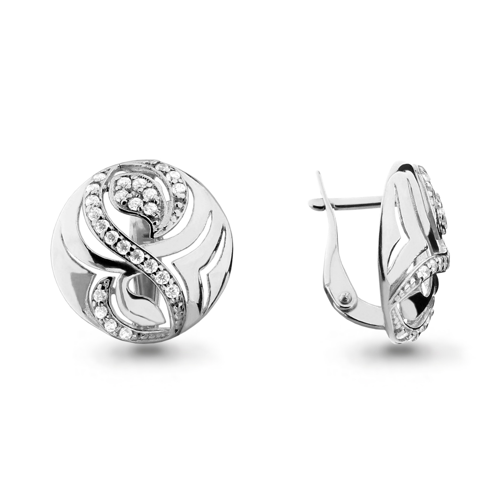 

Серьги из серебра с фианитом Aquamarine Aquamarine 45224А_925_р, 45224А_925_р