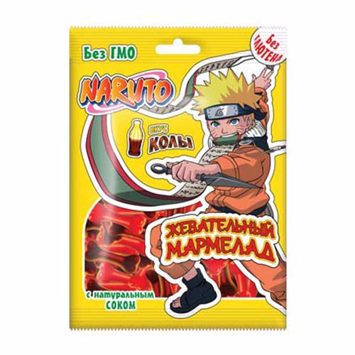 Мармелад Naruto жевательный вкус колы 100 г 84₽