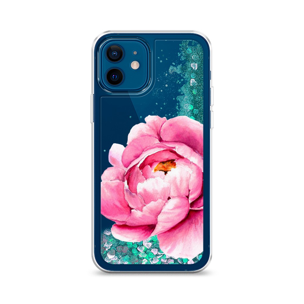 

Жидкий чехол с блестками "Прекрасный пион" на Apple iPhone 12, 12595-1