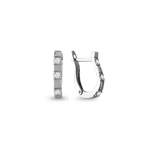 

Серьги из серебра с фианитом Aquamarine Aquamarine 45098А_925_р, 45098А_925_р