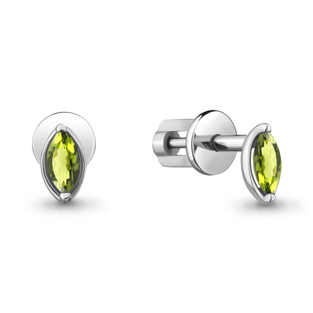 

Серьги из серебра с хризолитом Aquamarine Aquamarine 4508907_925_р, 4508907_925_р