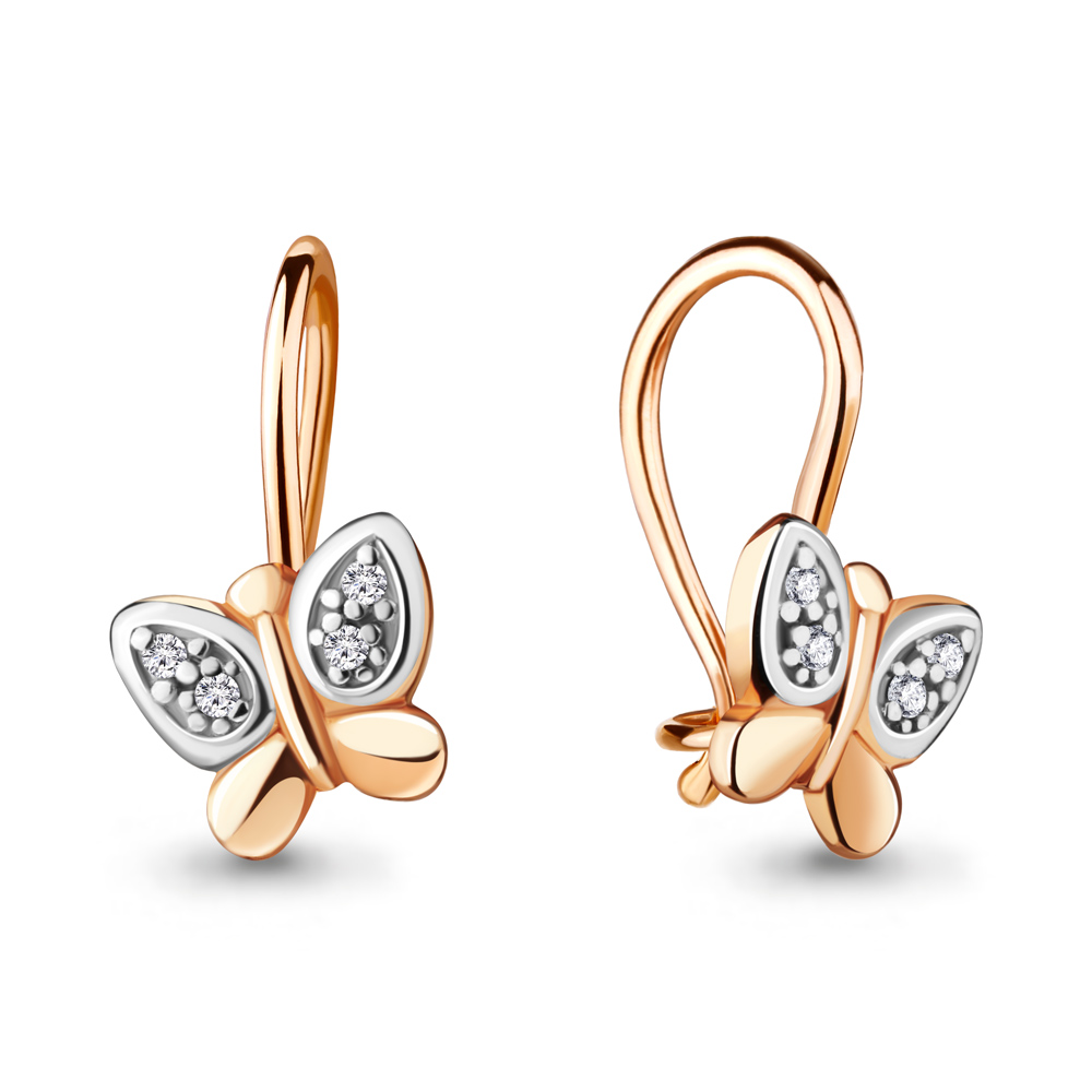 

Серьги из красного золота с фианитом Aquamarine Aquamarine 45049А_585_кз, 45049А_585_кз