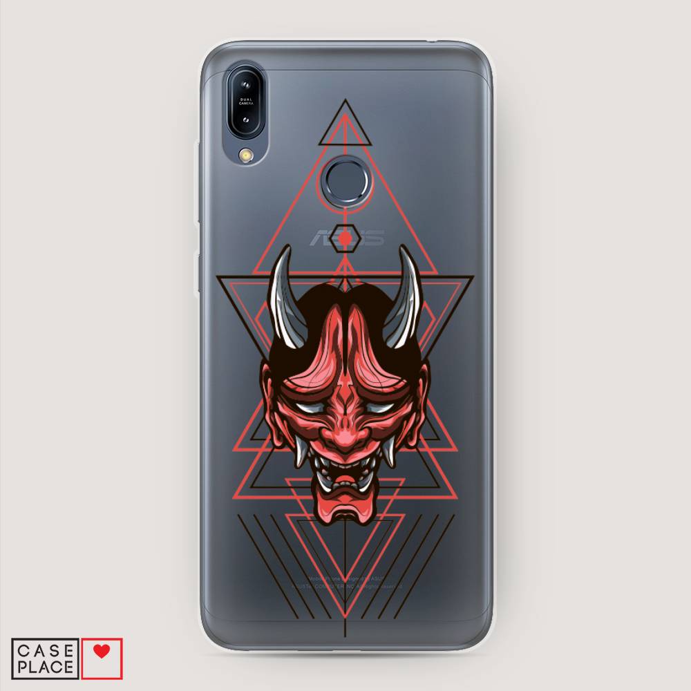 

Чехол на Asus Zenfone Max M2 ZB633KL "Hanya Oni mask", Серый;красный;черный, 43750-4