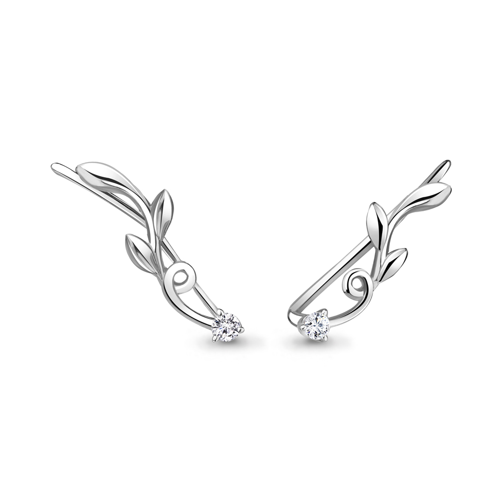 

Серьги из серебра с фианитом Aquamarine Aquamarine 45019А_925_р, 45019А_925_р