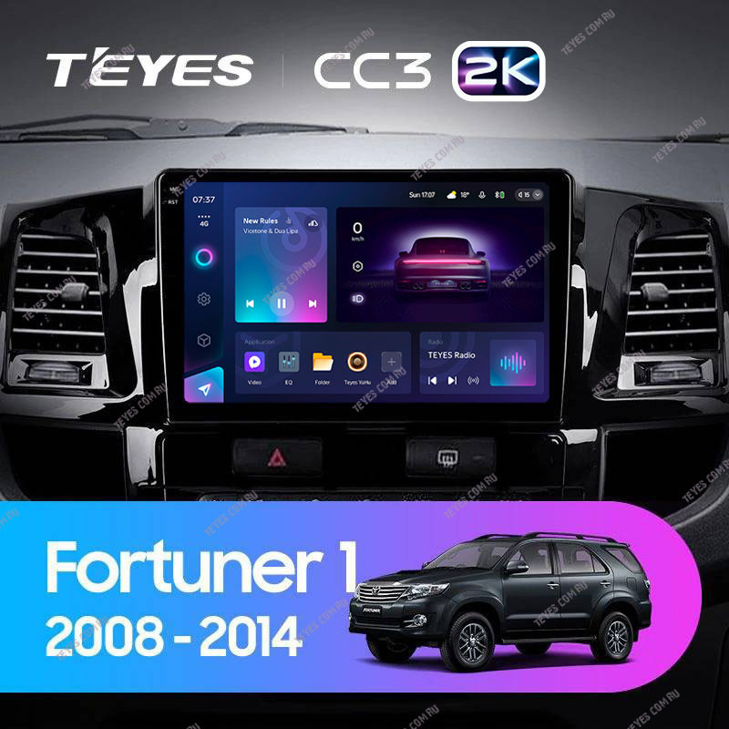 

Автомобильная магнитола Teyes CC3 2K 360 6/128 Toyota Fortuner (2008-2014) F1, CC3 2K 360