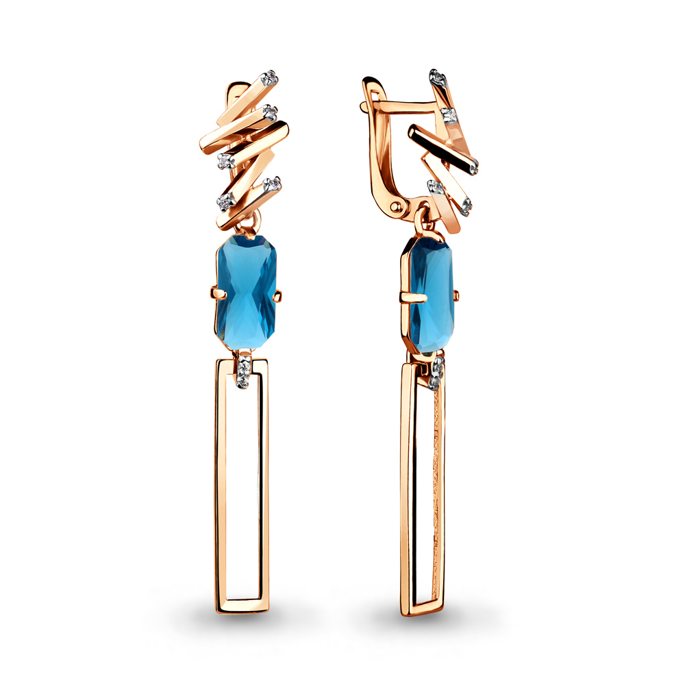 

Серьги из серебра с фианитом Aquamarine Aquamarine 4494593_925_з, 4494593_925_з