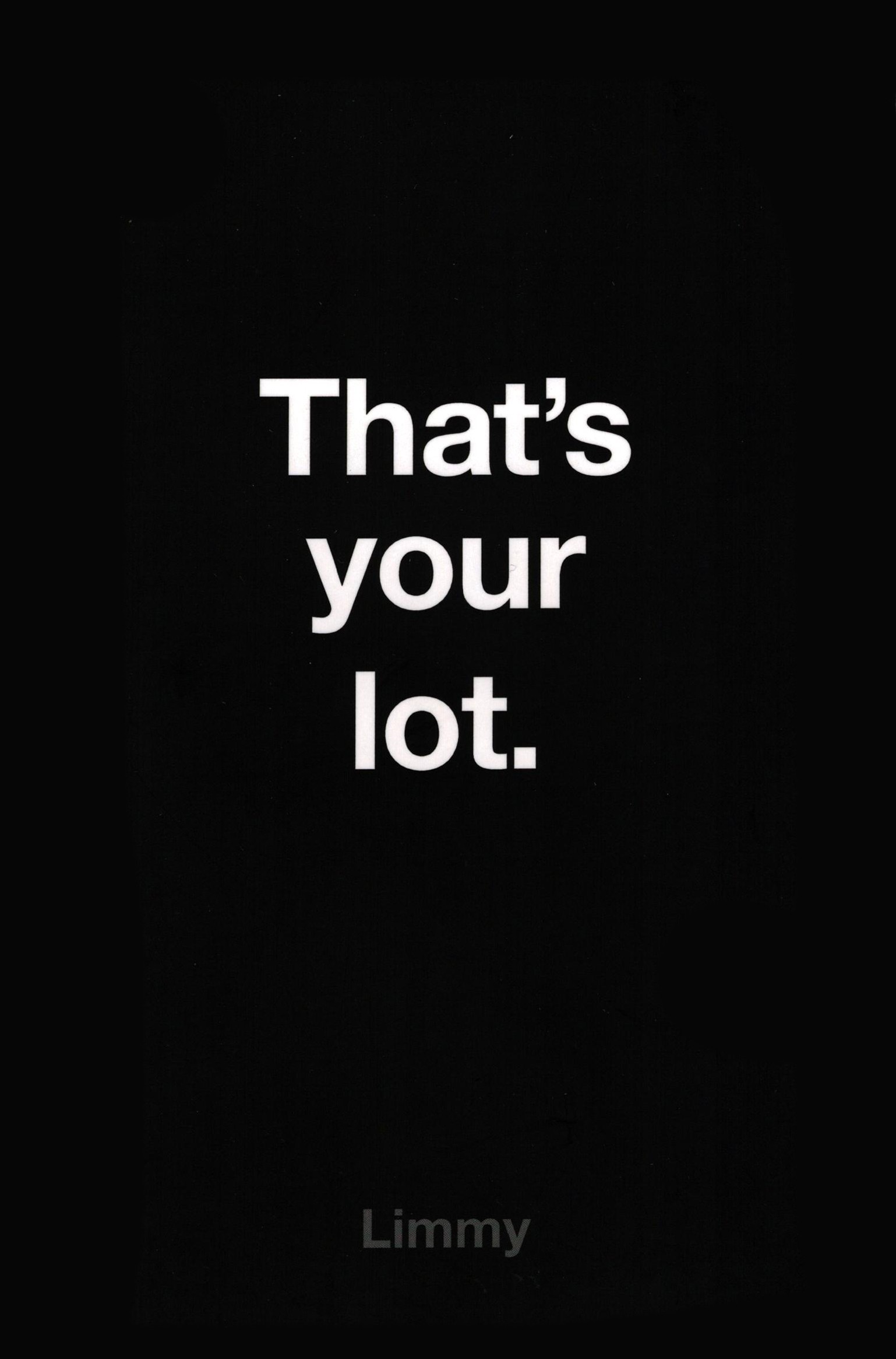 

That's Your Lot