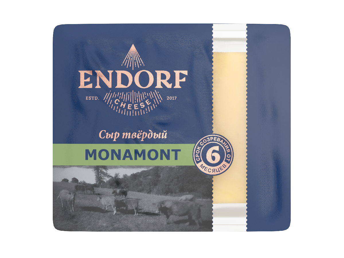 Сыр твердый Endorf MonaMont 50% БЗМЖ