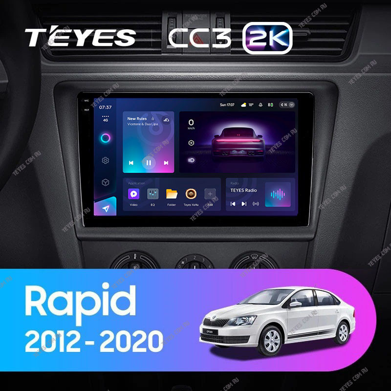 Автомобильная магнитола Teyes CC3 2K 6128 Skoda Rapid NH3 NH1 2012-2020 5014000₽