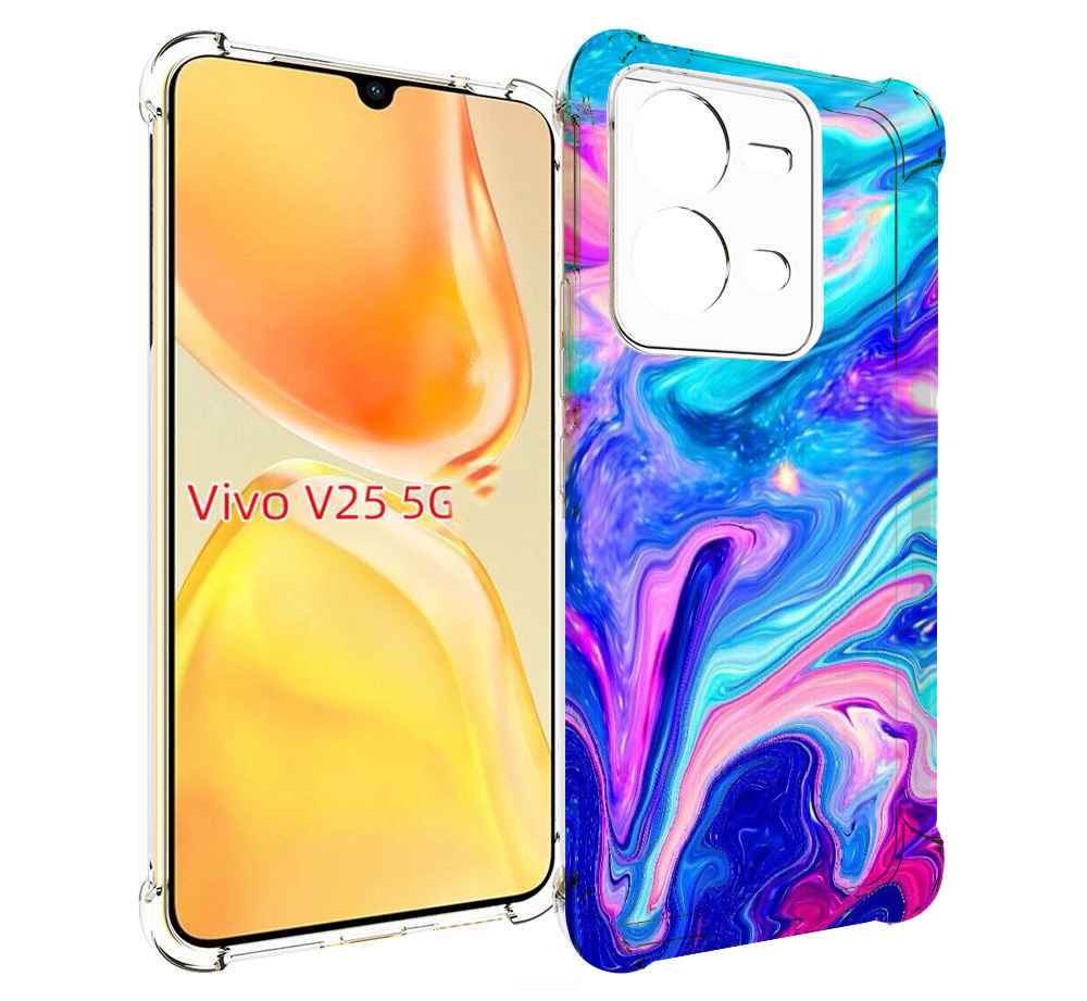 

Чехол MyPads акварельные-краски для Vivo V25 5G / V25e, Прозрачный, Tocco