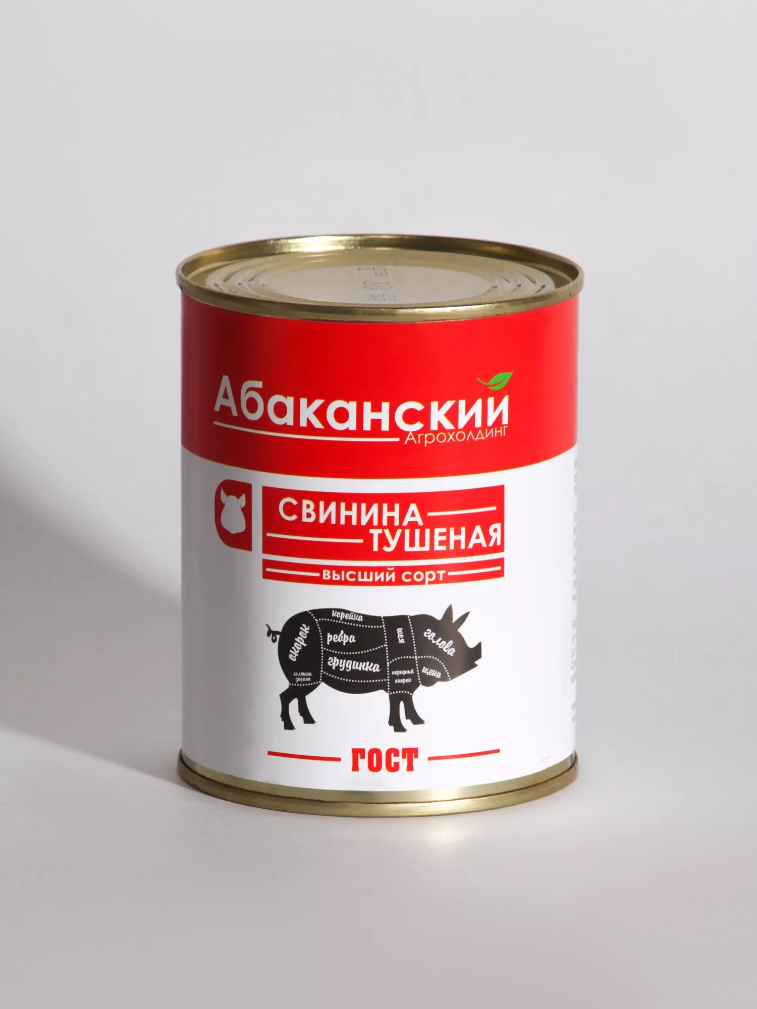Свинина тушеная Абаканский Агрохолдинг, высший сорт, ГОСТ, 338 г х 6 шт