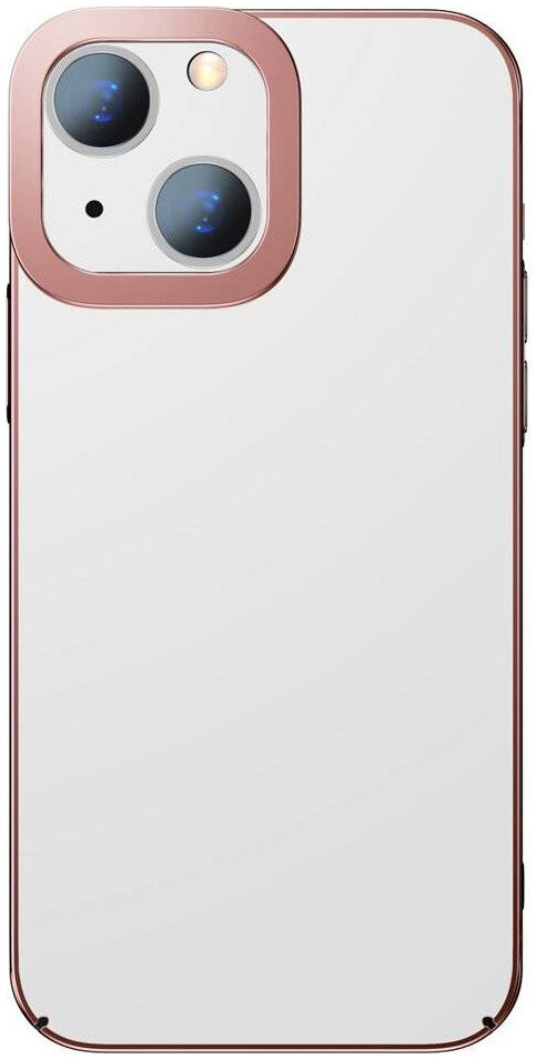 фото Чехол baseus glitter case pc with metal armor для iphone 13 розовый (armc000904)