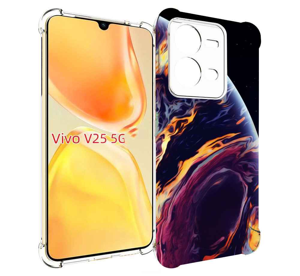 

Чехол MyPads акварельная планета для Vivo V25 5G / V25e, Прозрачный, Tocco