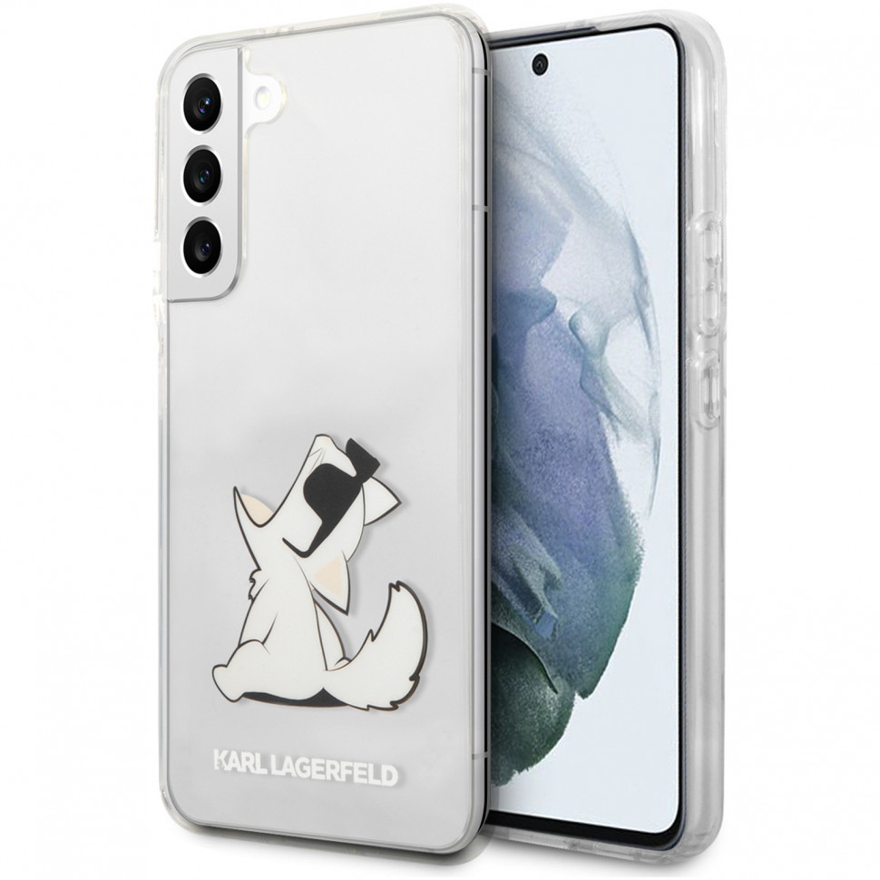 фото Чехол cg mobile karl lagerfeld pc/tpu choupette fun hard для для galaxy s22, прозрачный