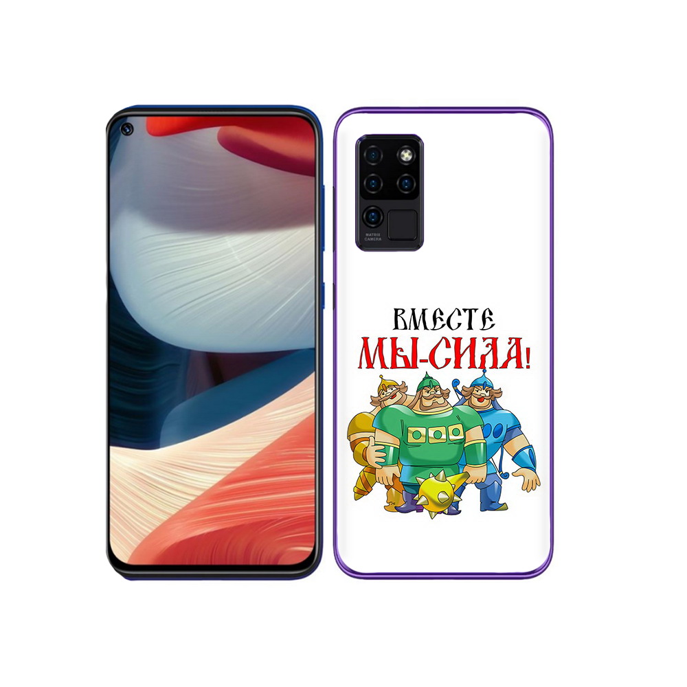 

Чехол MyPads Tocco для Oukitel C21 23 февраля богатыри, Прозрачный, Tocco