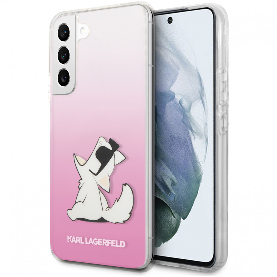 фото Чехол cg mobile karl lagerfeld pc/tpu choupette fun hard для для galaxy s22+, розовый