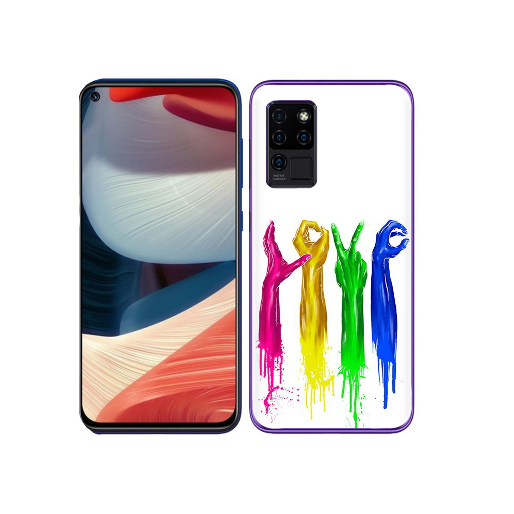 

Чехол MyPads Tocco для Oukitel C21 яркие руки love, Прозрачный, Tocco