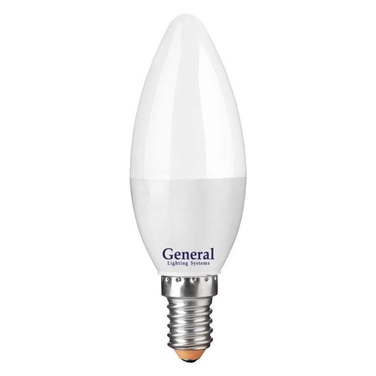 

Лампа светодиодная GENERAL, E14, 15W, 2700K, "Свеча", арт. 778684 - (10 шт.)
