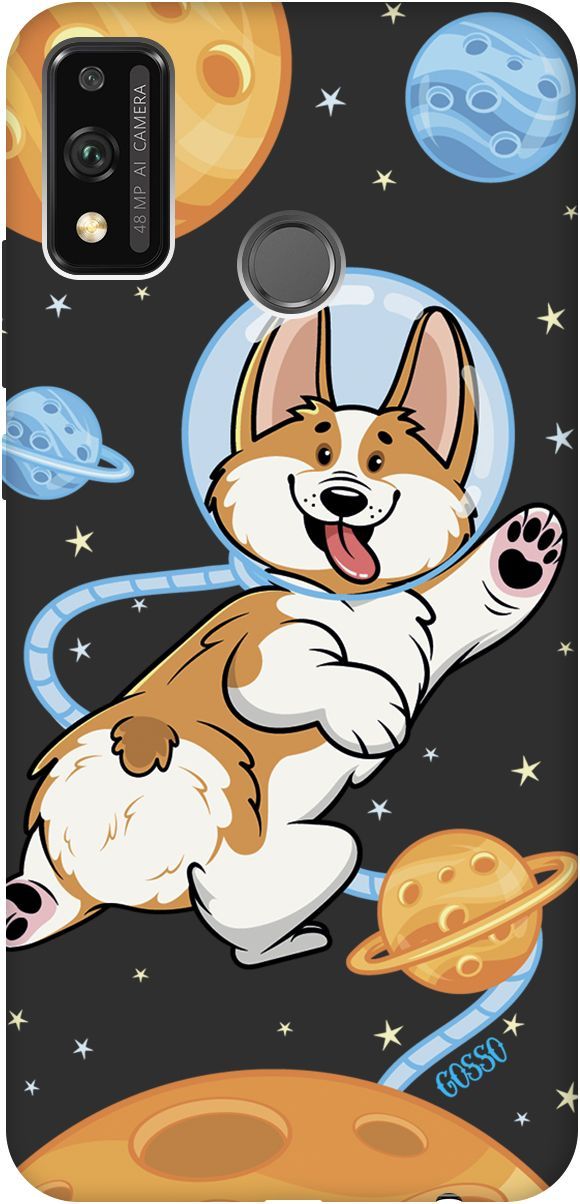 

Матовый чехол на Honor 9X Lite с принтом "CosmoCorgi" черный, Черный;коричневый, 2442