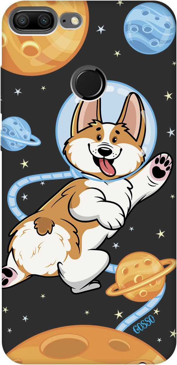 

Матовый чехол на Honor 9 Lite с принтом "CosmoCorgi" черный, Черный;коричневый, 2439