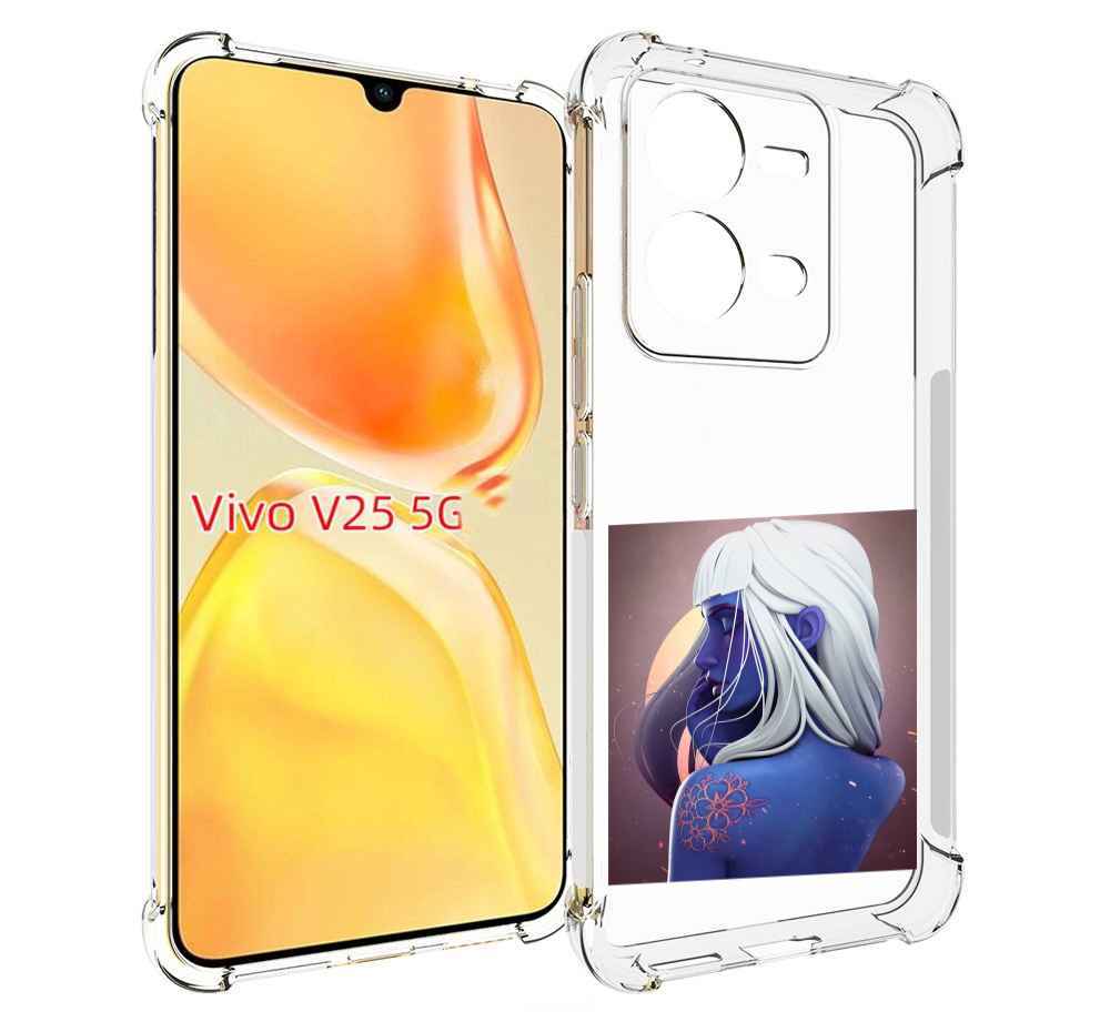 

Чехол MyPads аватар-с-цветком для Vivo V25 5G / V25e, Прозрачный, Tocco
