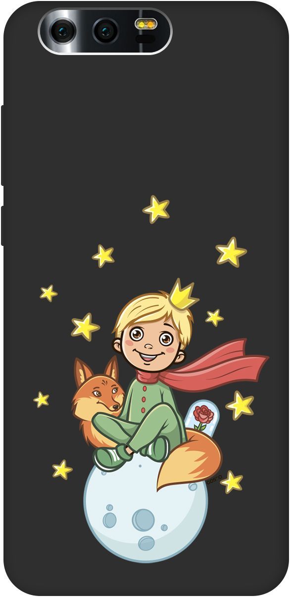 

Матовый Soft Touch силиконовый чехол на Honor 9 с принтом "Little Prince" черный, Черный;бежевый, 2438
