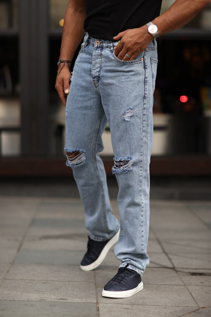 

Джинсы мужские Karpefingo 19641 голубые 29 (доставка из-за рубежа), 19641