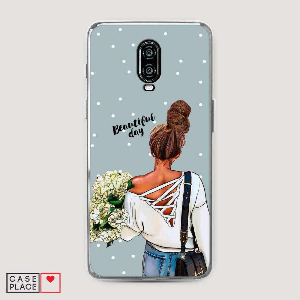 

Чехол Awog на Oneplus 6T / ВанПлас 6T "Beautiful day", Голубой;коричневый;бежевый, 150650-6