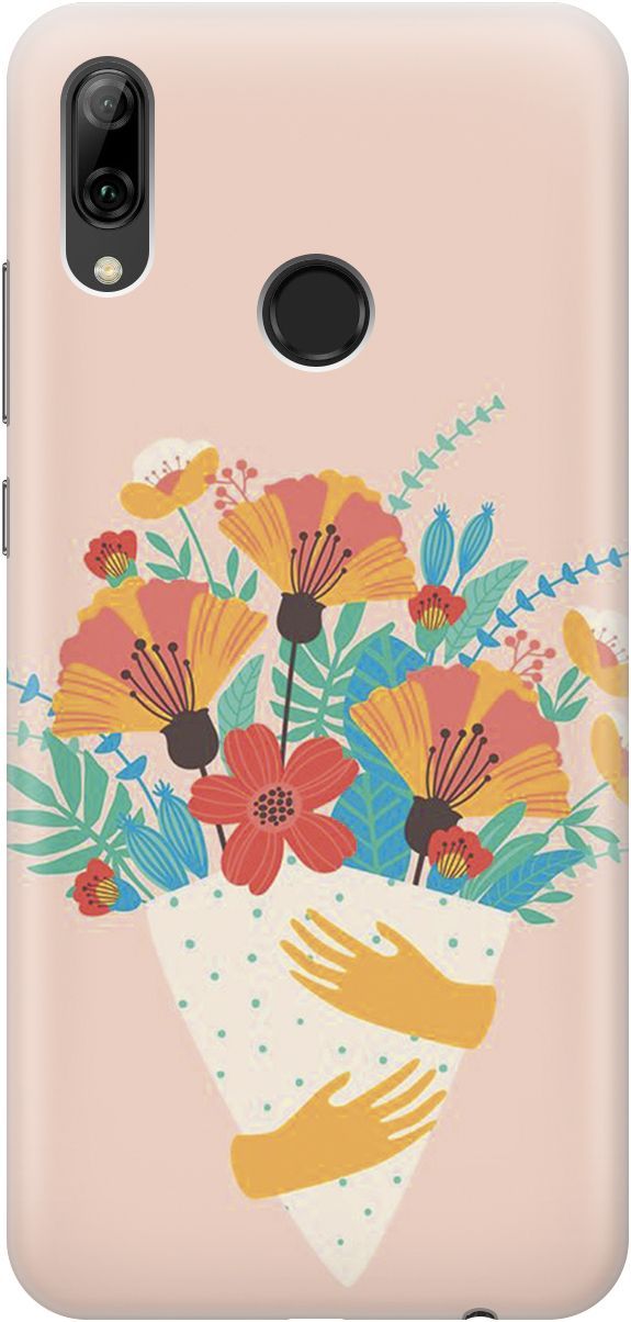 

Чехол на Honor 10 Lite/Huawei P Smart (2019) "Букет на розовом", Красный;розовый, 4473