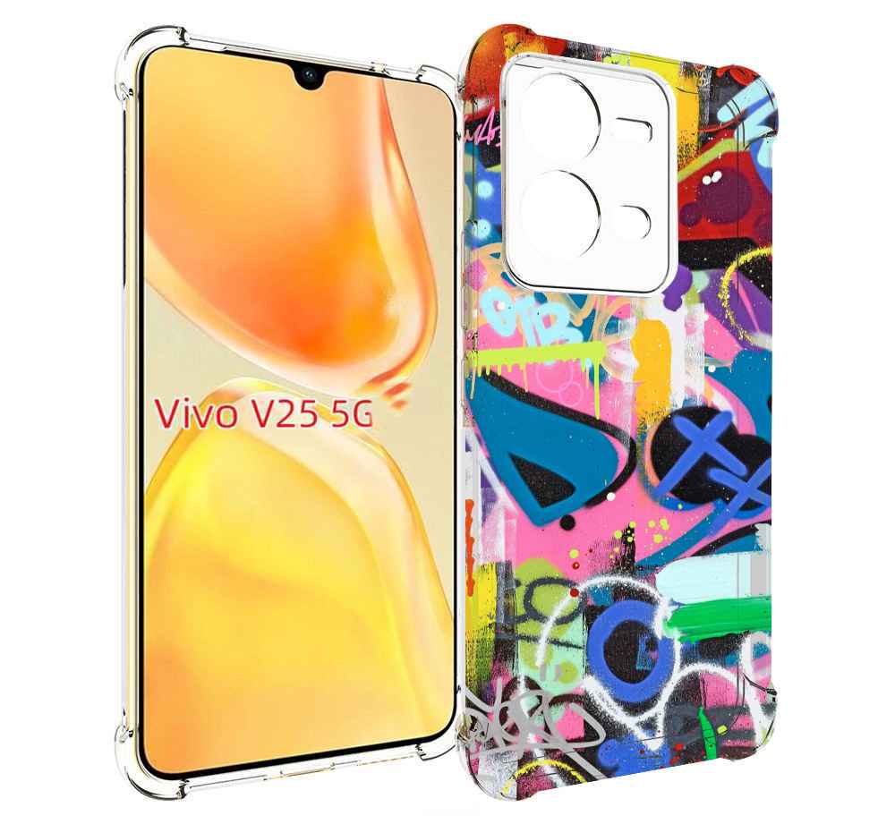 

Чехол MyPads абстракция-графити для Vivo V25 5G / V25e, Прозрачный, Tocco
