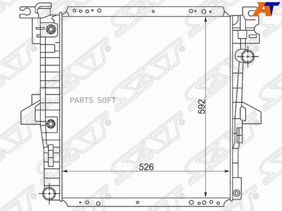 

SAT Радиатор FORD EXPLORER 4.0 96-02/FORD RANGER USA/MAZDA B3000/B4000 3.0/4.0 98-01