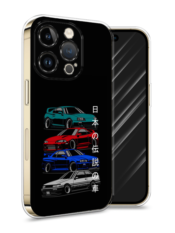 

Силиконовый чехол Awog "JDM Legend cars" для Apple iPhone 14 Pro, Черный, 15250-5