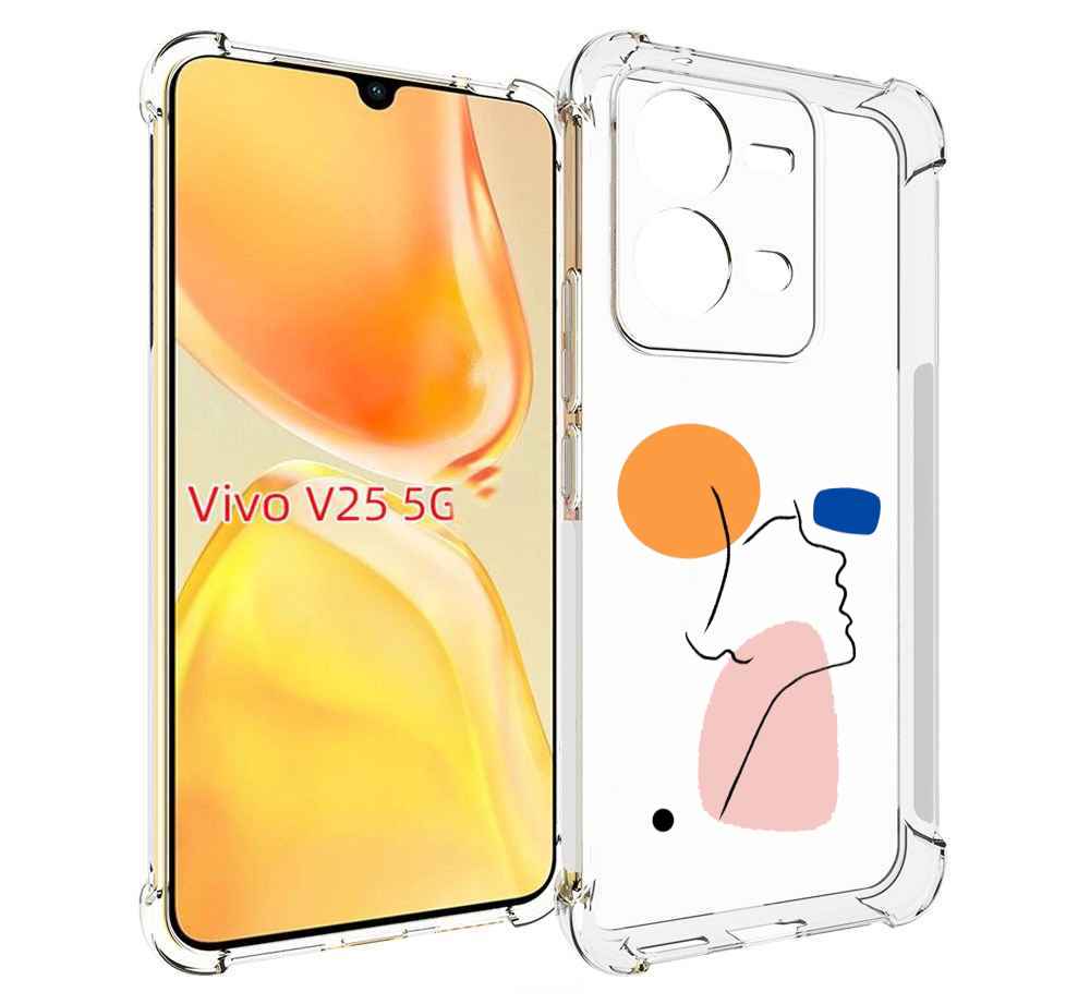 

Чехол MyPads абстракция девушки женский для Vivo V25 5G / V25e, Прозрачный, Tocco