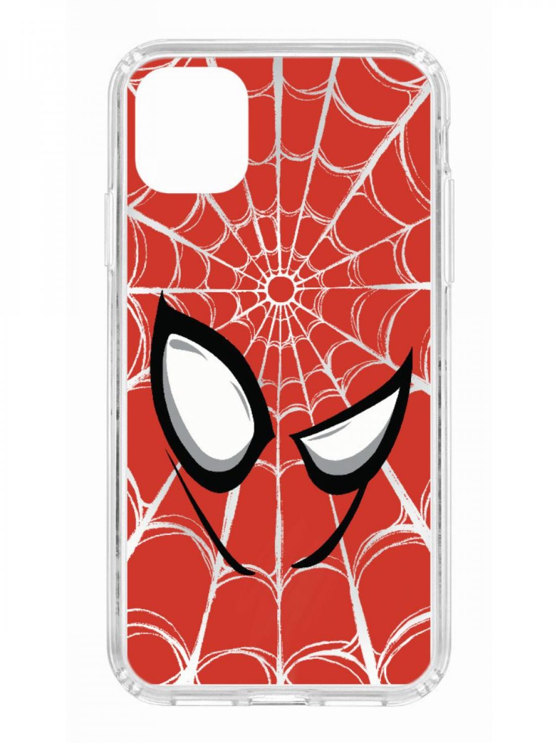фото Противоударный чехол для iphone 11 kruche print человек-паук прозрачный с рисунком кruче