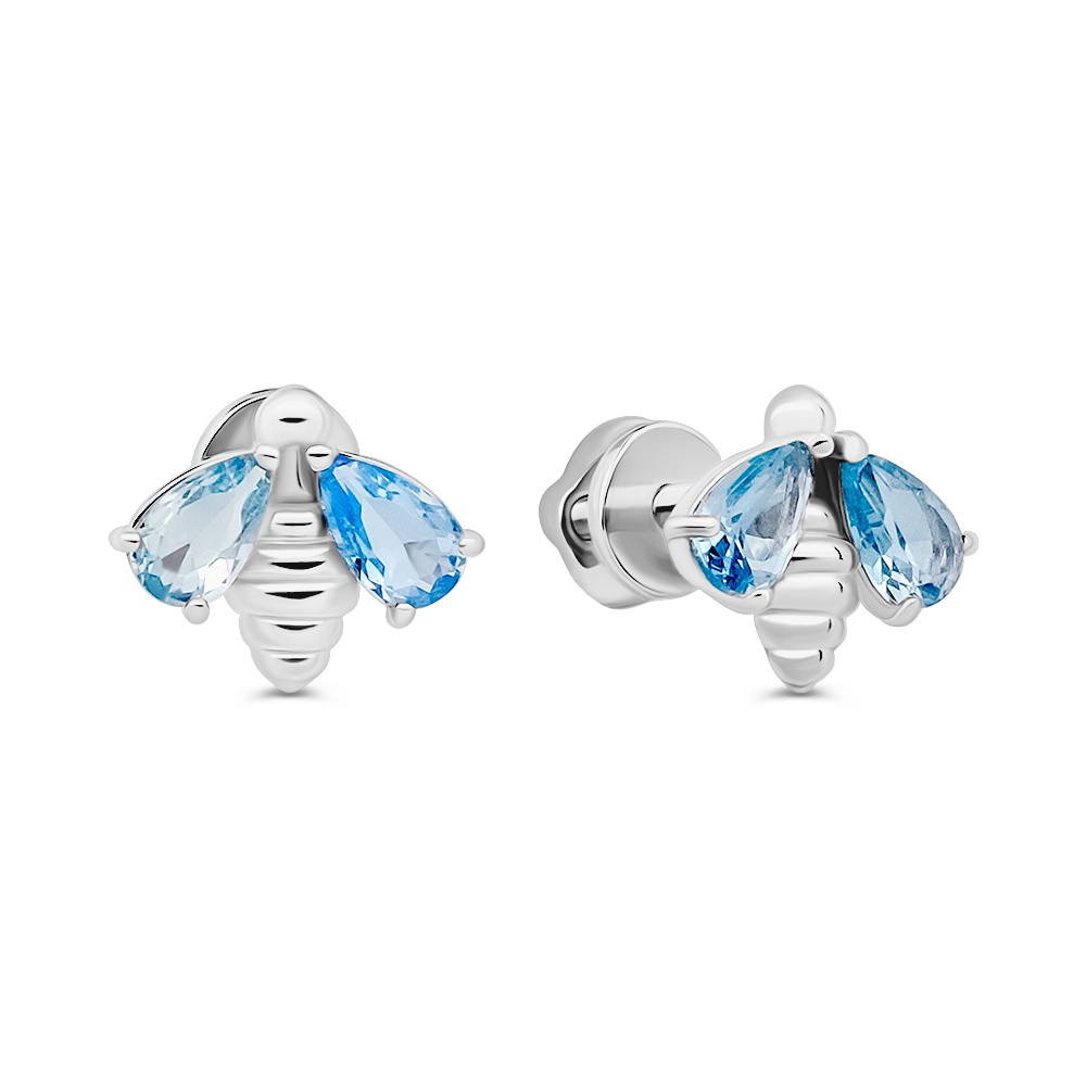 

Серьги пусеты из серебра 585Gold 702012829, фианит, 702012829