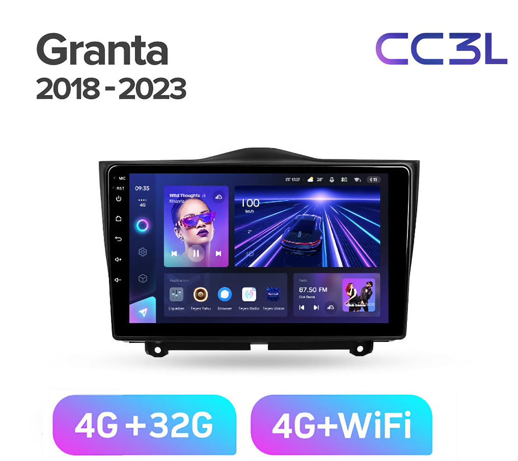 

Автомагнитола Teyes CC3L 4/32 Lada Granta FL 2018+, CC3L