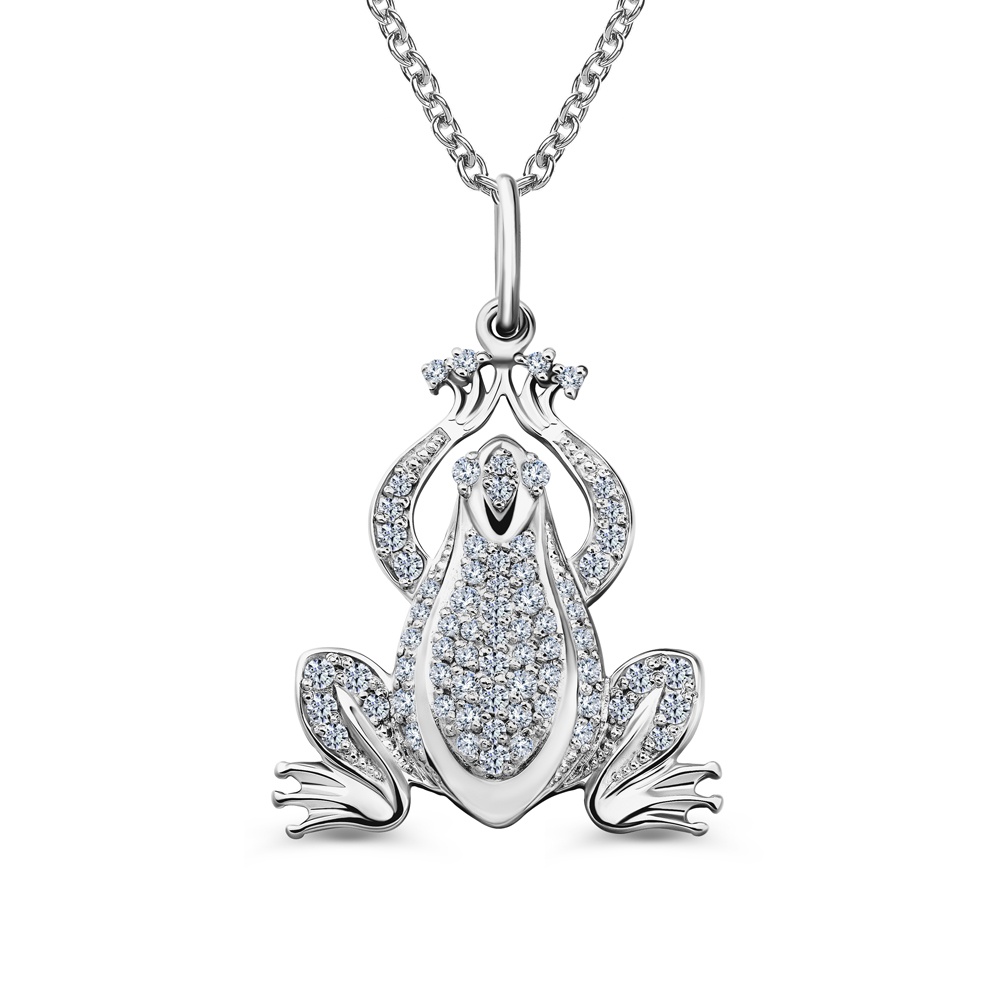

Подвеска из серебра 585Gold 703007086, фианит, 703007086