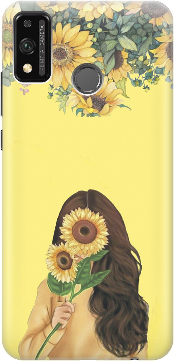

Силиконовый чехол на Honor 9X Lite с принтом "Девушка и подсолнухи", Желтый;оранжевый, 4459