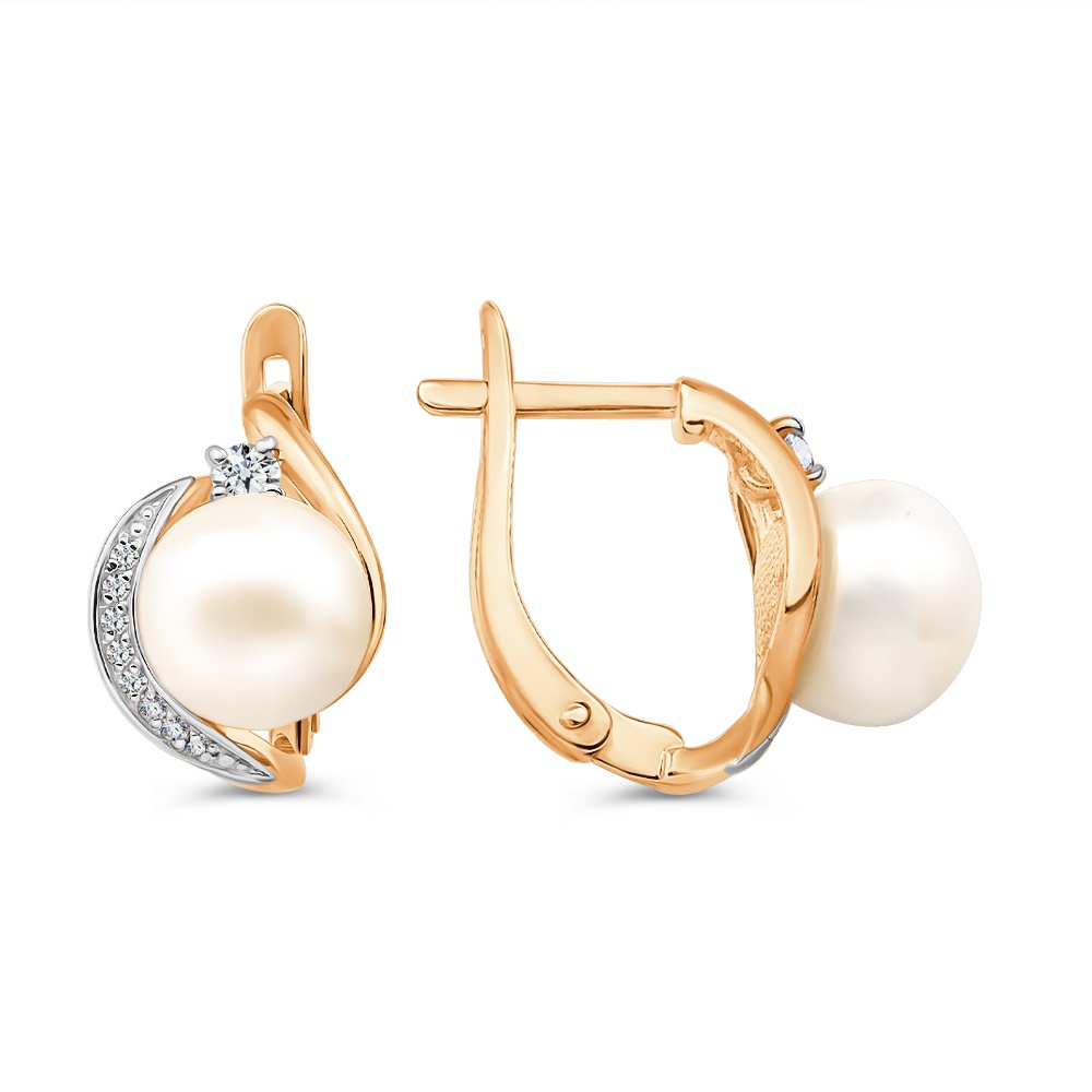 

Серьги из серебра 585Gold 702012811, жемчуг культивированный/фианит, 702012811