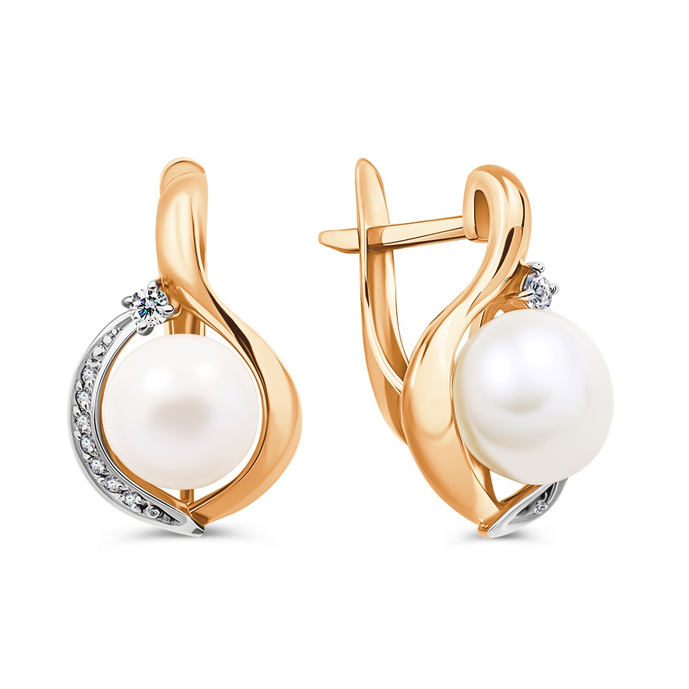 

Серьги из серебра 585Gold 702012812, жемчуг культивированный/фианит, 702012812