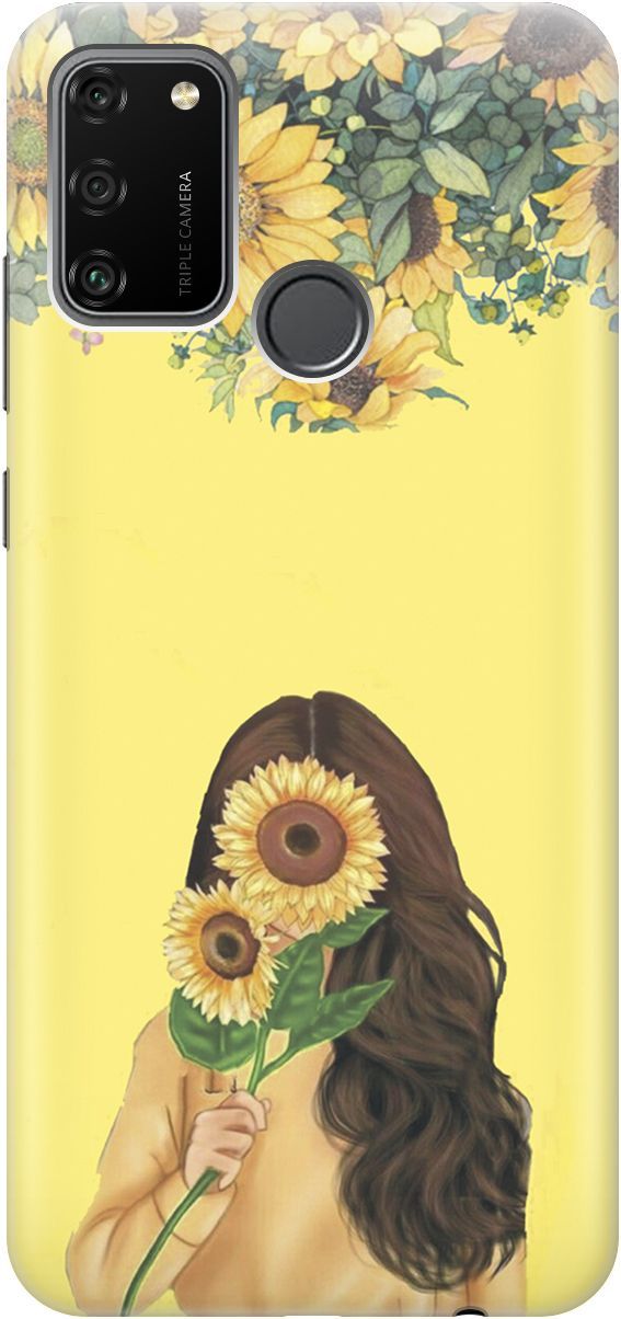 

Силиконовый чехол на Honor 9A с принтом "Девушка и подсолнухи", Желтый;оранжевый, 4457