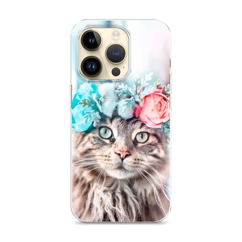 

Чехол Awog на Apple iPhone 14 Pro / Айфон 14 Pro "Кот в венке", 15250-2