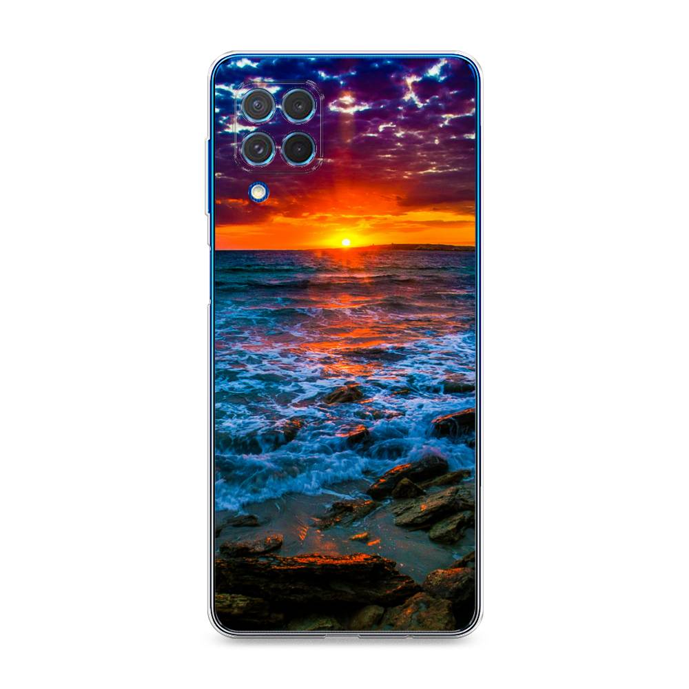 

Чехол на Samsung Galaxy M62 "Закат 1", Оранжевый;синий, 2102950-2