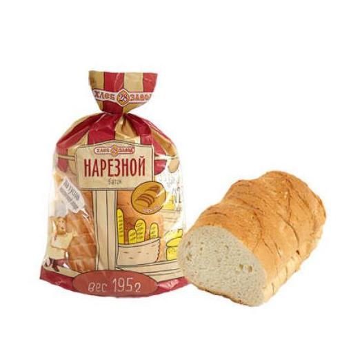 фото Хлеб хлебозавод №28 батон пшеничный в нарезке 195 г