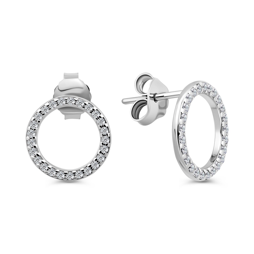 

Серьги из серебра 585Gold 702012785, фианит, 702012785