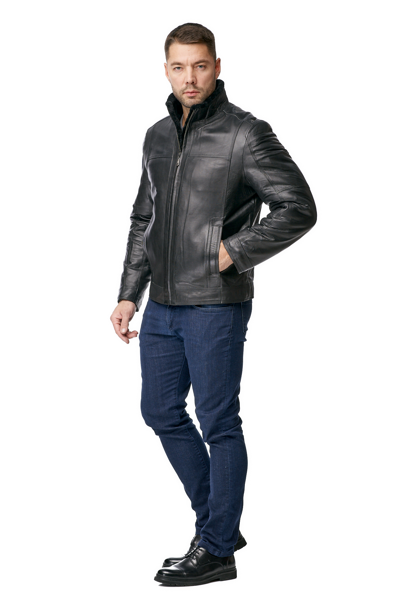 

Дубленка мужская МОСМЕХА 8008755 черная 52 RU, 8008755