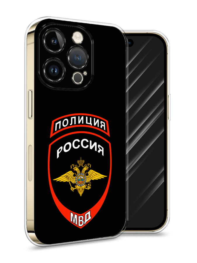 

Силиконовый чехол Awog "Полиция шеврон" для Apple iPhone 14 Pro, Черный, 15250-5