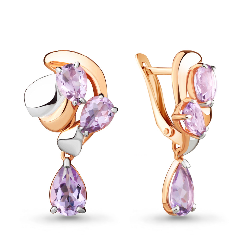 

Серьги из серебра с аметистом Aquamarine Aquamarine 4491704_925_з, 4491704_925_з