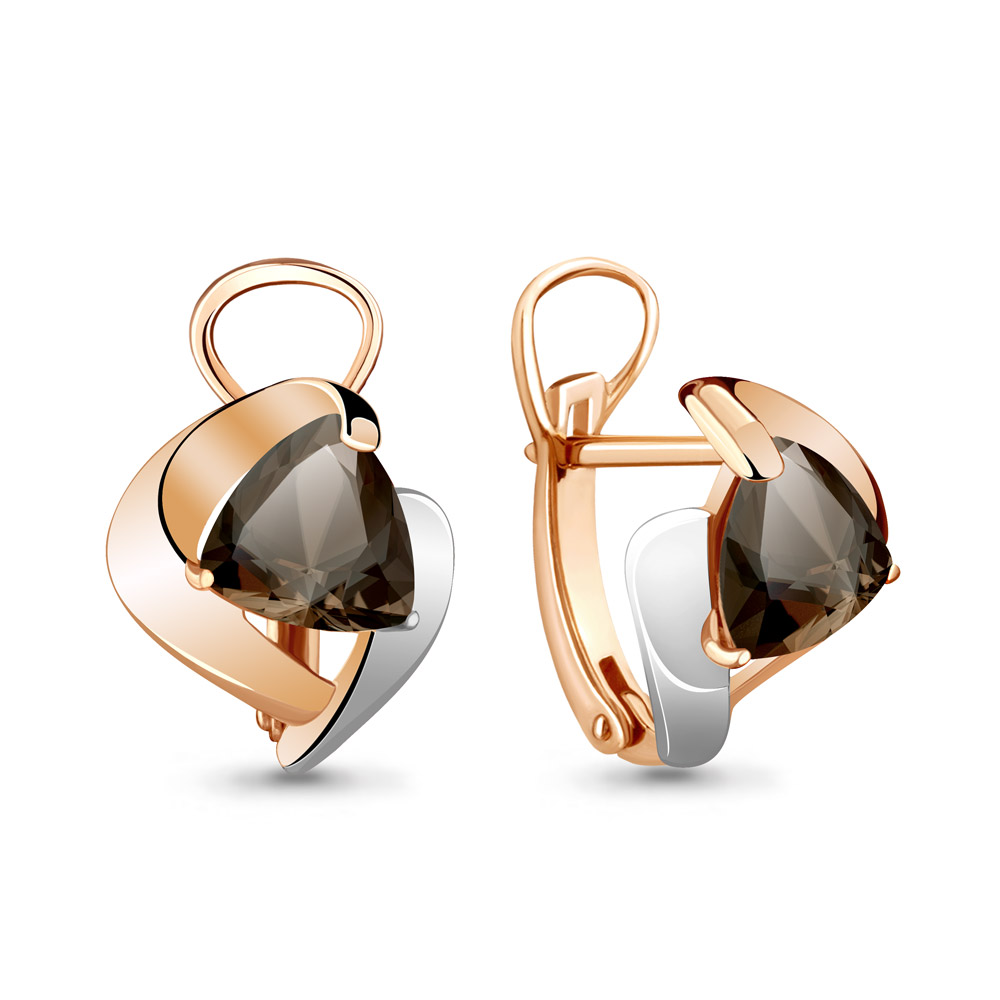

Серьги из серебра с раухтопазом Aquamarine Aquamarine 4490301_925_з, 4490301_925_з